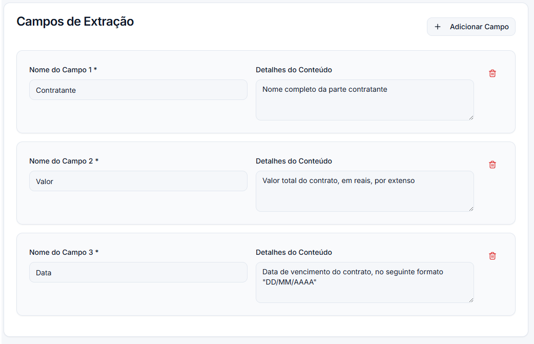 Campos de Extração